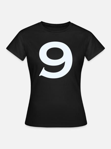 9- - Frauen T-Shirt - Schwarz