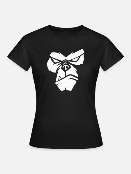 Wütender Affe - Frauen T-Shirt - Schwarz