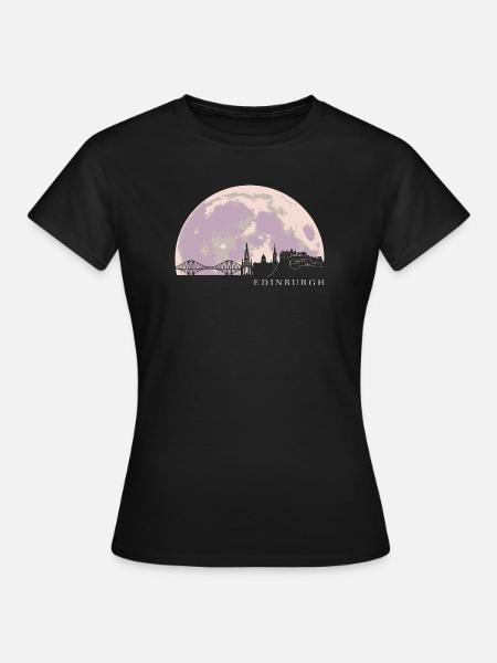 Skyline von Edinburgh Schottland - Frauen T-Shirt - Schwarz