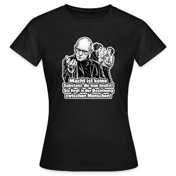 Machtbeziehungen - Frauen T-Shirt - Schwarz - Vorne - AI Model Female 172 dark (172cm)