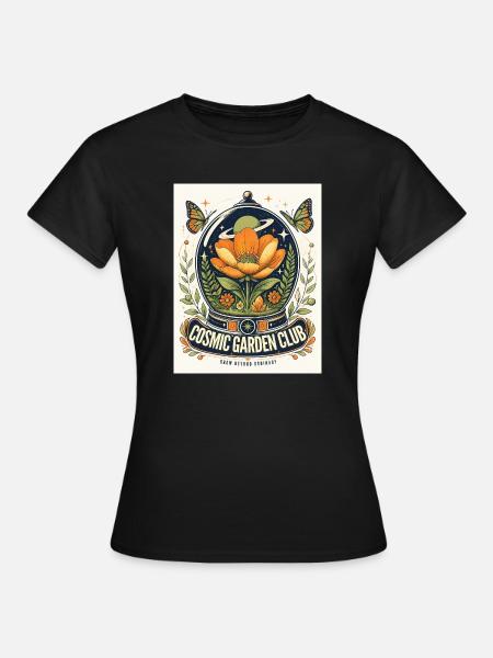 Space Garden Club - Frauen T-Shirt - Schwarz