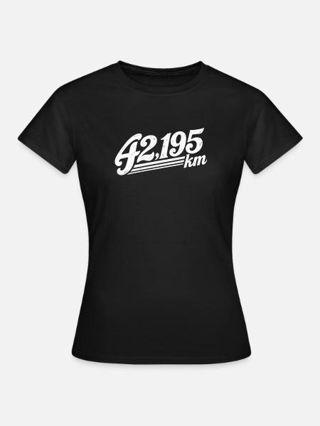 Marathon: 42,195km - Frauen T-Shirt - Schwarz