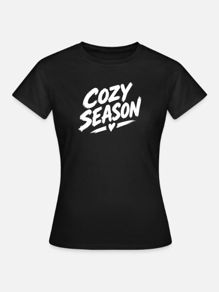 COZY SEASON - Frauen T-Shirt - Schwarz
