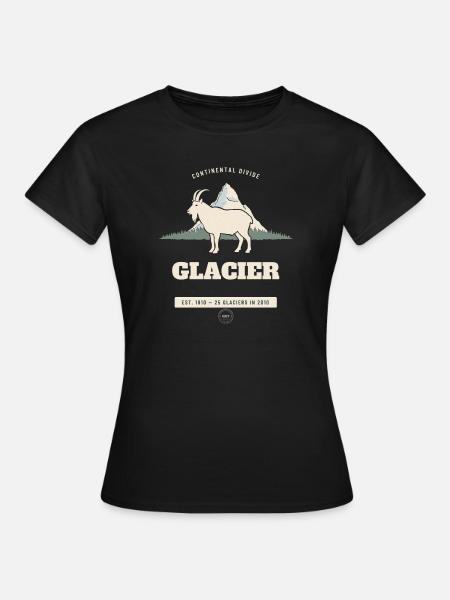 Glacier National Park Kontinentalscheide - Frauen T-Shirt - Schwarz