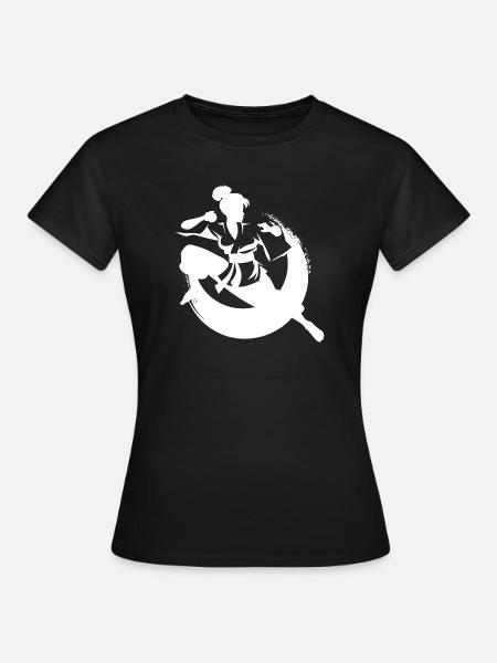 Karateka Mädchen - Frauen T-Shirt - Schwarz