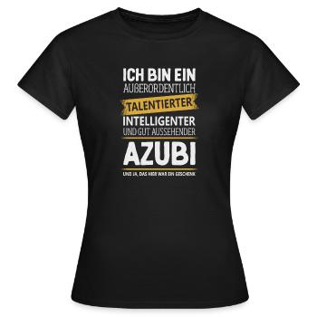 Azubi Lehrling Ausbildung Lehre Auszubildender - Frauen T-Shirt - Schwarz - Vorne - AI Model Female 172 dark (172cm)