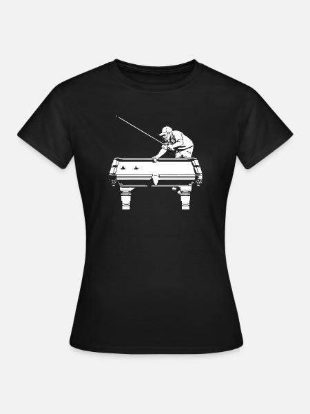 Billardspieler Pixel Grafik - Frauen T-Shirt - Schwarz