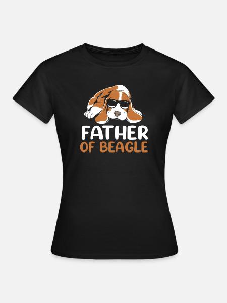 Beagle Papa - Frauen T-Shirt - Schwarz