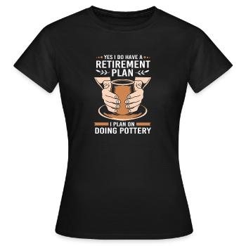 Töpferei - Frauen T-Shirt - Schwarz - Vorne - AI Model Female 172 dark (172cm)
