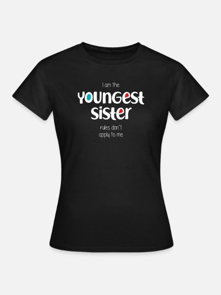 jüngste Schwester - Frauen T-Shirt - Schwarz
