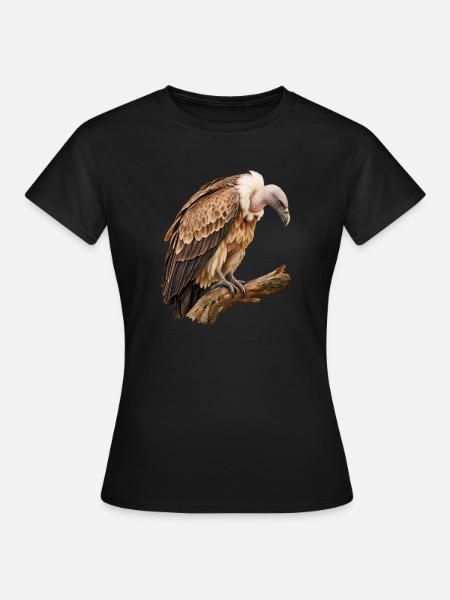 Geier auf dem Ast - Frauen T-Shirt - Schwarz