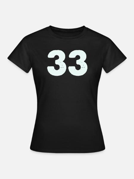 33- - Frauen T-Shirt - Schwarz