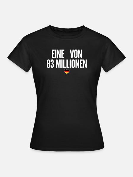 Eine von 83 Millionen - Frauen T-Shirt - Schwarz