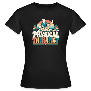 Physiotherapeut Physio Krankengymnastik Geschenk - Frauen T-Shirt - Schwarz - Vorne - AI Model Female 172 dark (172cm)