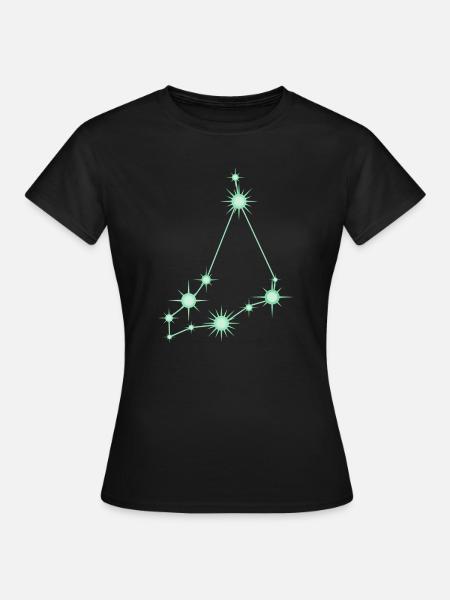Steinbock-Stern Sternbild Tierkreiszeichen Grün - Frauen T-Shirt - Schwarz