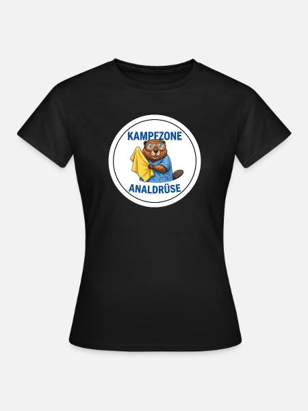 Kampfzone Analdrüse TFA Motiv - Frauen T-Shirt - Schwarz