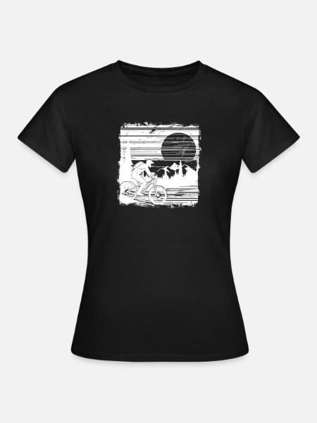 Mountainbiken - Frauen T-Shirt - Schwarz
