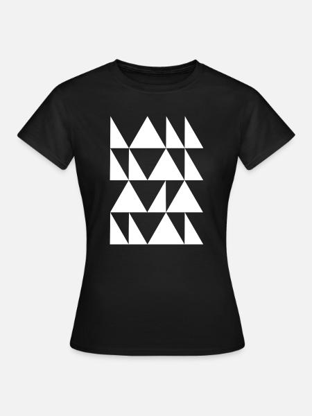 Dreiecksgittermuster - Frauen T-Shirt - Schwarz