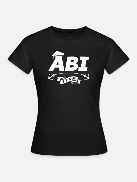 Abi Team Logo mit Ankerband - Frauen T-Shirt - Schwarz