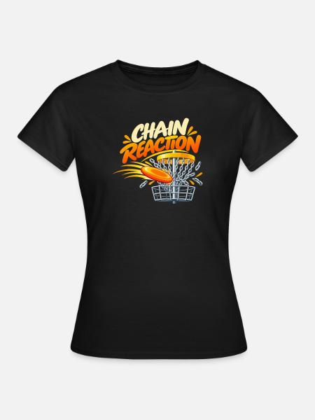 Kettenreaktion Disc Golf - Frauen T-Shirt - Schwarz