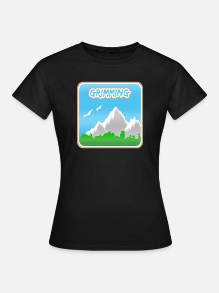Grimming als Berg - Frauen T-Shirt - Schwarz