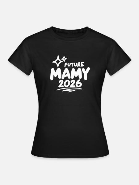 Zukünftige Oma 2026 - Frauen T-Shirt - Schwarz