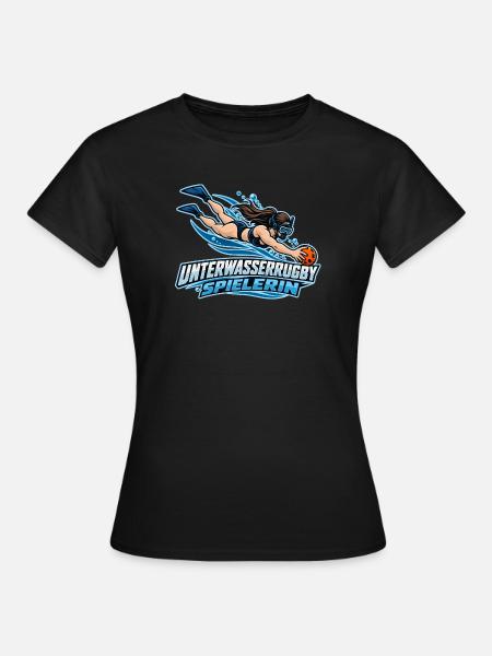 Unterwasserrugby Spielerin Illustration - Frauen T-Shirt - Schwarz