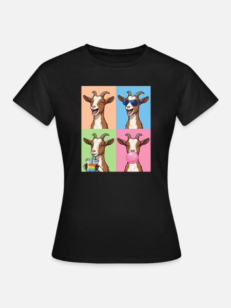 Ziegen Ziege - Frauen T-Shirt - Schwarz