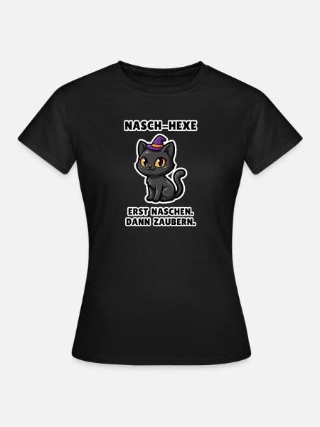 Nasch-Hexe – Lustige Halloween Hexengruppe - Frauen T-Shirt - Schwarz