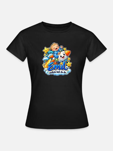 Emil Endlich Da Raketenbaby - Frauen T-Shirt - Schwarz