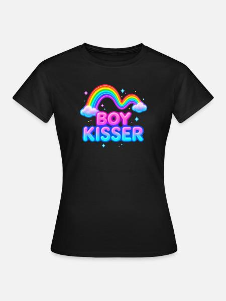 Jungenküsser - Frauen T-Shirt - Schwarz