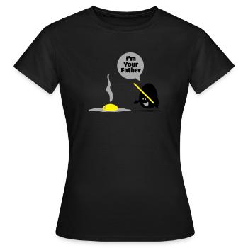 egg vader - Frauen T-Shirt - Schwarz - Vorne - AI Model Female 172 dark (172cm)
