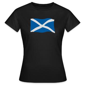 Schottland Fahne - Frauen T-Shirt - Schwarz - Vorne - AI Model Female 172 dark (172cm)