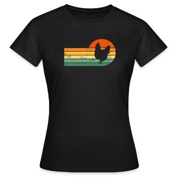 Chicken chickens - Women's T-Shirt - black - Front - AI Model Female 172 dark (172cm)