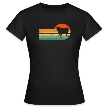 Vache Vaches - T-shirt Femme - noir - Devant - AI Model Female 172 dark (172cm)