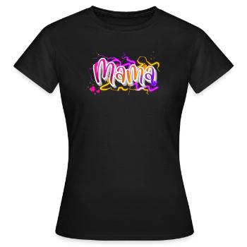 Maman - T-shirt Femme - noir - Devant - AI Model Female 172 dark (172cm)