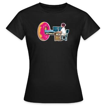 Radiologie Manipulatorin Scanner Donut Radiologie - Frauen T-Shirt - Schwarz - Vorne - AI Model Female 172 dark (172cm)