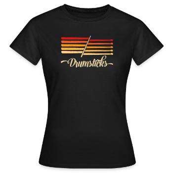 Drummer Drumsticks " Drumsticks " - Women's T-Shirt - black - Front - AI Model Female 172 dark (172cm)