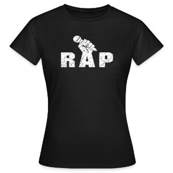 Rap Rapper Rap Style de Musique - T-shirt Femme - noir - Devant - AI Model Female 172 dark (172cm)