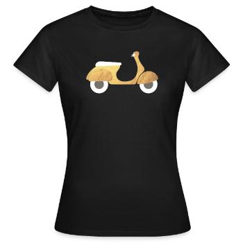 Scooter Or Luxe Italie Exclusif Rétro Vintage - T-shirt Femme - noir - Devant - AI Model Female 172 dark (172cm)