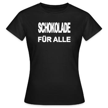 Schokolade - Frauen T-Shirt - Schwarz - Vorne - AI Model Female 172 dark (172cm)