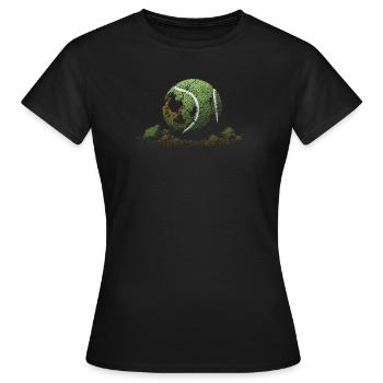 Tennis - Frauen T-Shirt - Schwarz - Vorne - AI Model Female 172 dark (172cm)