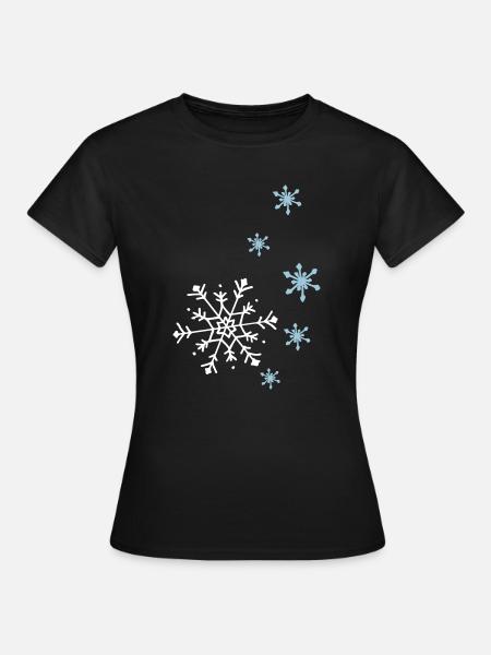 sneeuwvlok combinatie01 - Vrouwen T-shirt - zwart