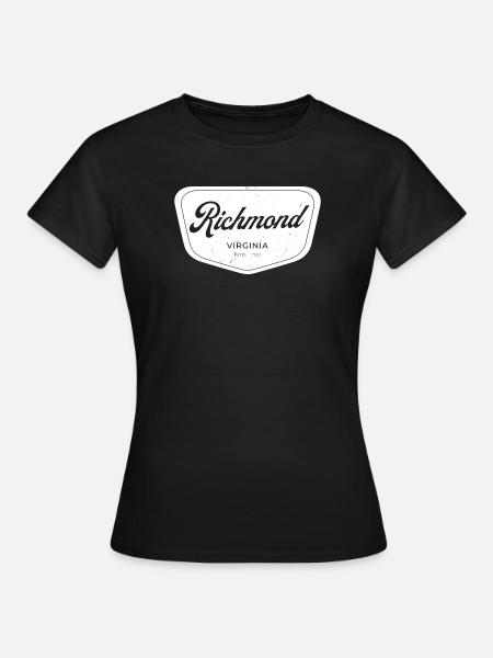 Richmond Virginia Script Emblem - Frauen T-Shirt - Schwarz