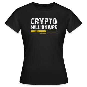 Crypto millionaire - T-shirt Femme - noir - Devant - AI Model Female 172 dark (172cm)