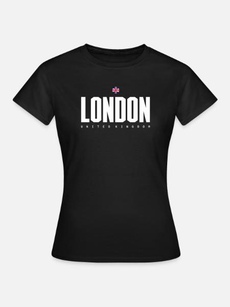 London Bold Bloc UK Flag - Women's T-Shirt - black
