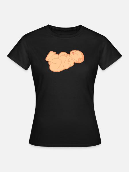 Neugeborenes, heller Hautton - Frauen T-Shirt - Schwarz