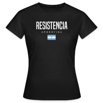 Resistencia Argentinien Argentinier - Frauen T-Shirt - Schwarz - Vorne - AI Model Female 172 dark (172cm)