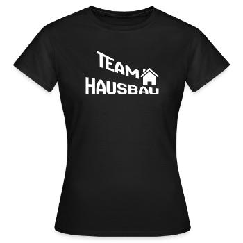 Team Hausbau - Frauen T-Shirt - Schwarz - Vorne - AI Model Female 172 dark (172cm)