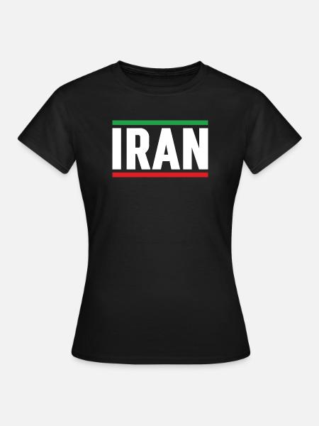 Iran-Flagge starke Typografie - Frauen T-Shirt - Schwarz